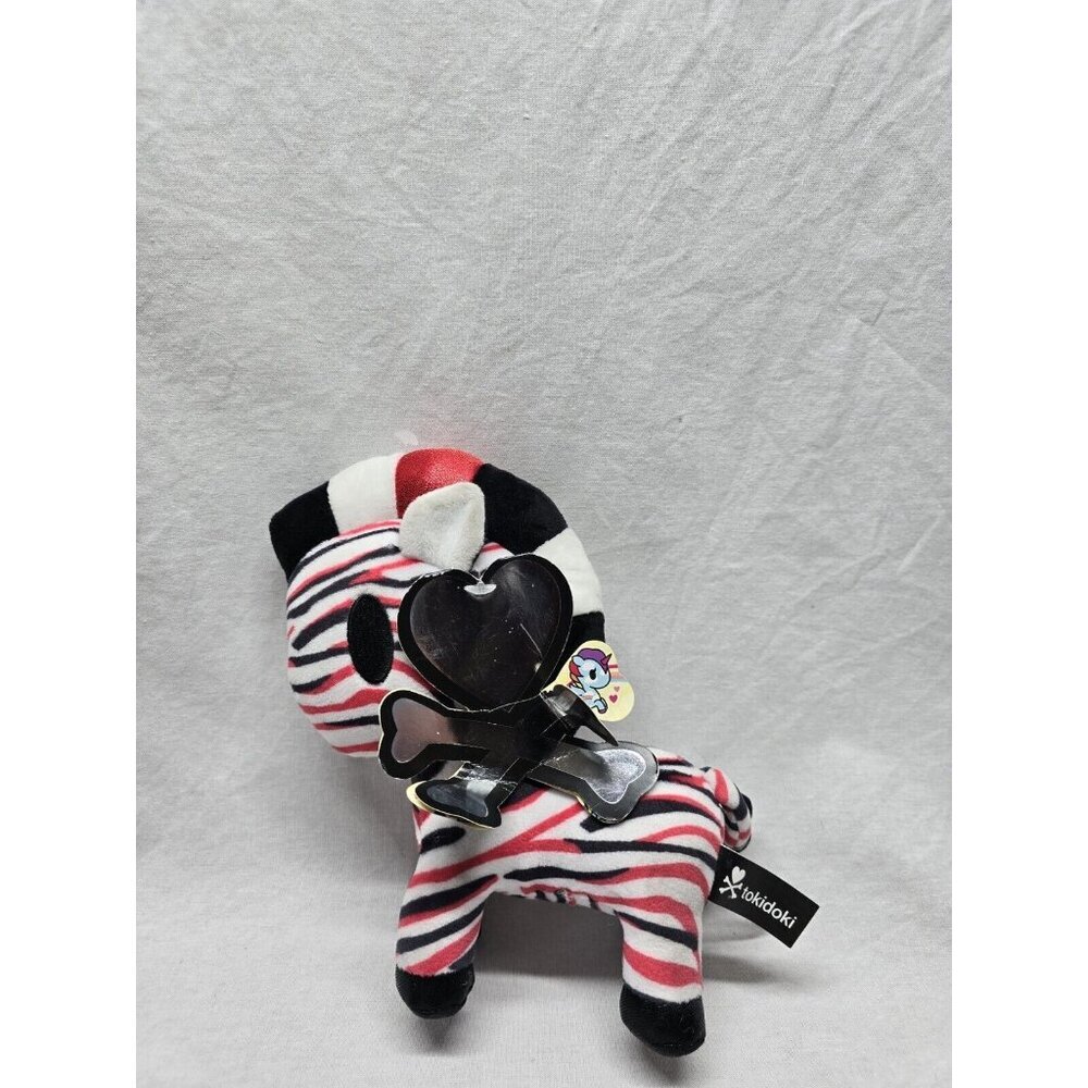 Tokidoki Unicorno Plush - ZAMBA (Small - 7.5 inch) - Red White Black Zebra